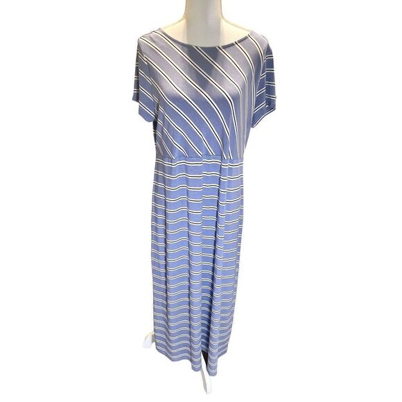 J. Jill Maxi Dress Large Petite BNWT blue tones - Picture 1 of 6